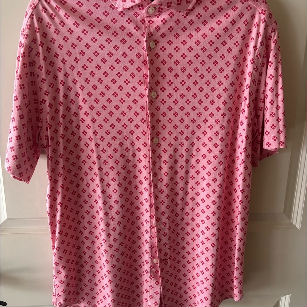 Daniel Cremieux Pink Geometric Button Down Shirt